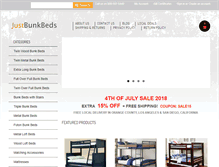 Tablet Screenshot of justbunkbeds.com